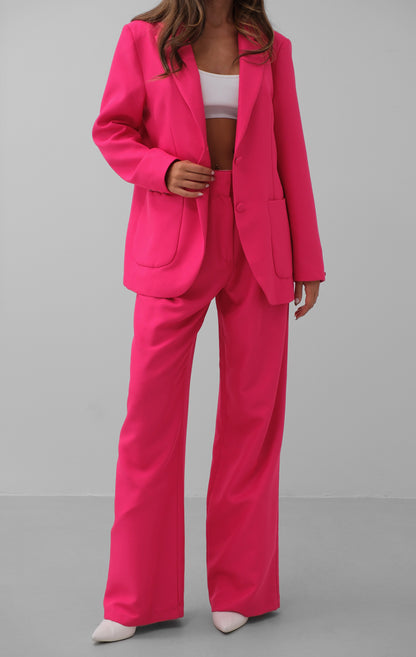 Odijelo Waist Pleated Pant Blazer - Fuchsia