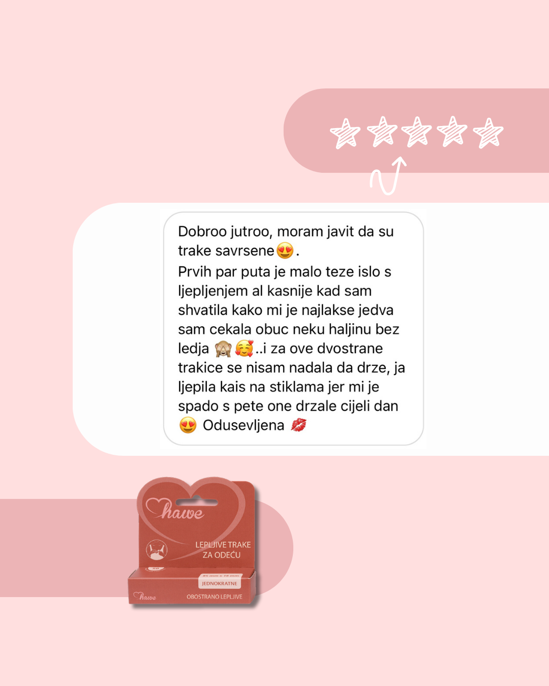 Double-sided adhesive tape for clothes