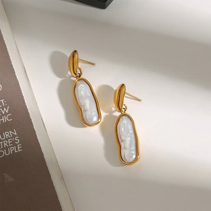 Luxe Irregular Oval Earrings