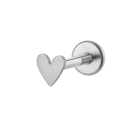 Piercing Solid Heart - silver