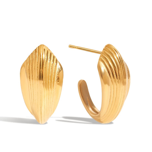 Luxe Shell Stripe Earrings