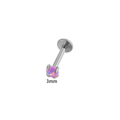 Piercing Purple Zircon - silver
