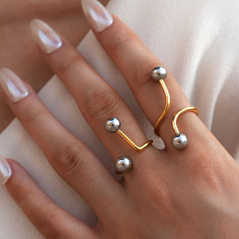 Prsten Luxe Line Balls Two