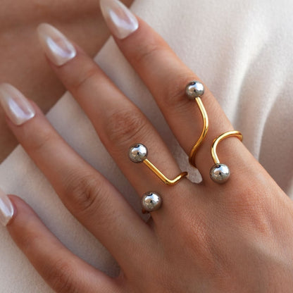 Prsten Luxe Line Balls Two