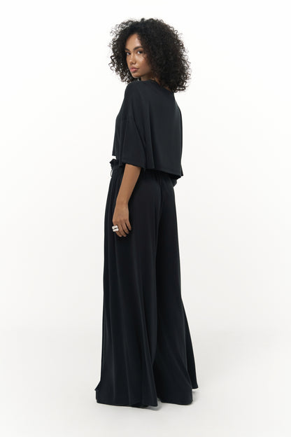 Komplet Maxi Nell Crop - black