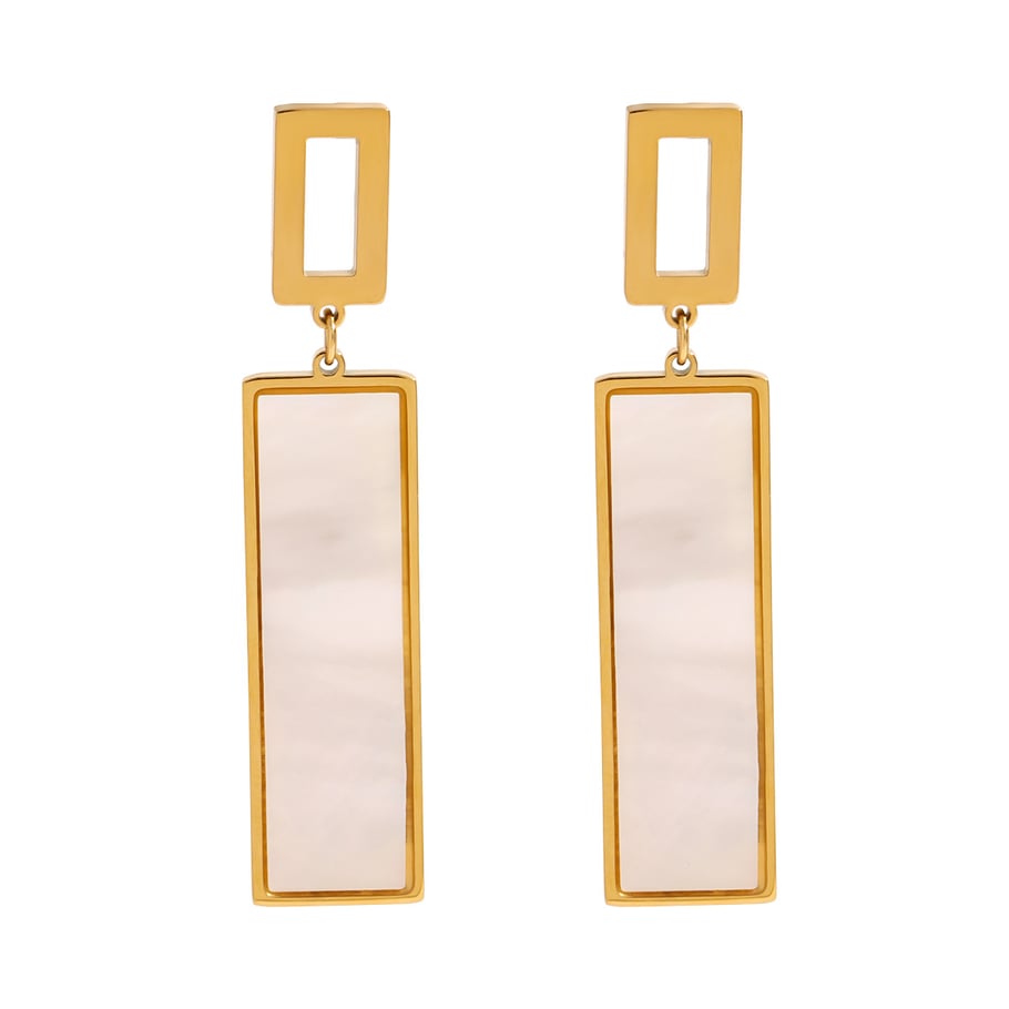 Naušnice Luxe Geometric Pearl
