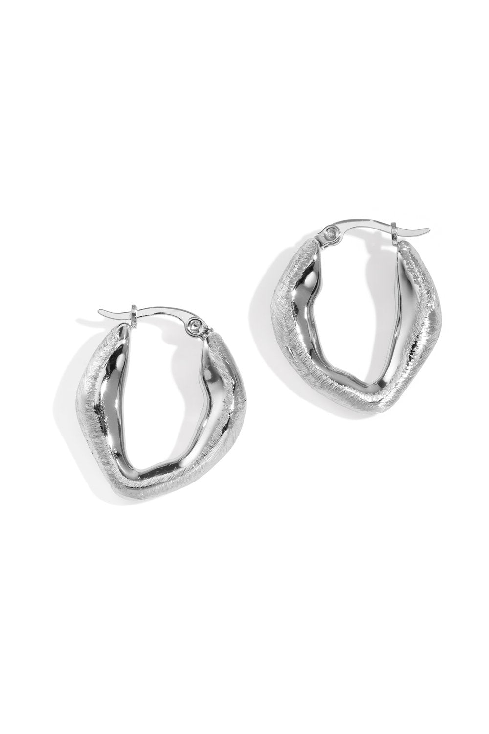 Orecchini Luxe Woven Rectangle - Argento