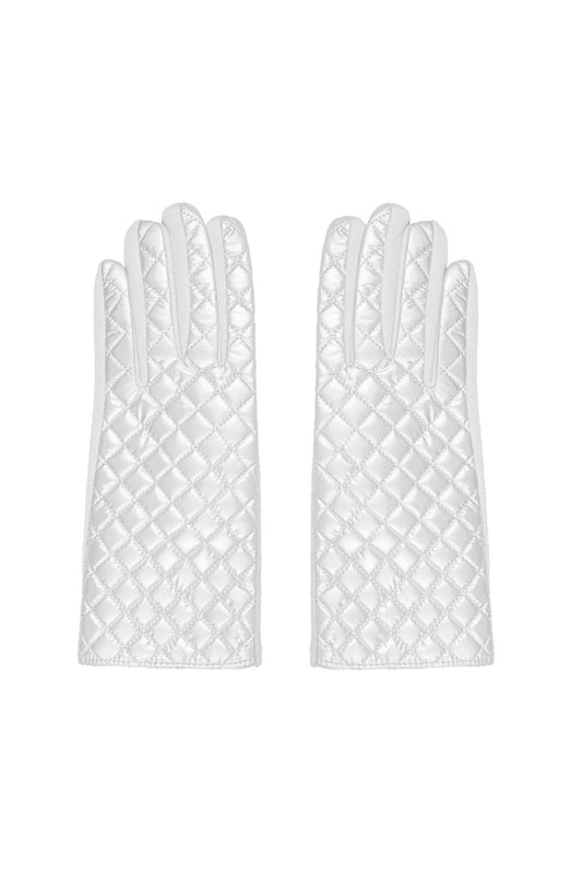 Guanti con borchie e cerniera