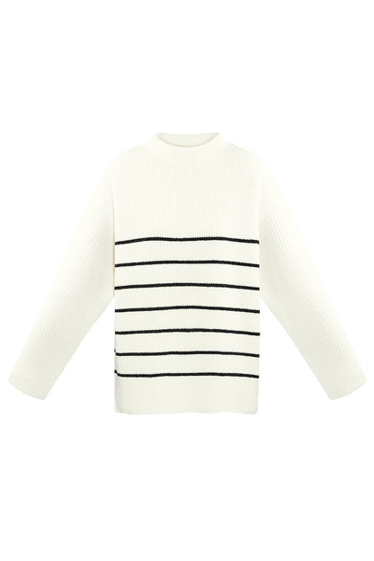 Basic Bliss sweater - black and white