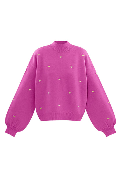 Sweetheart Charm sweater - fuchsia