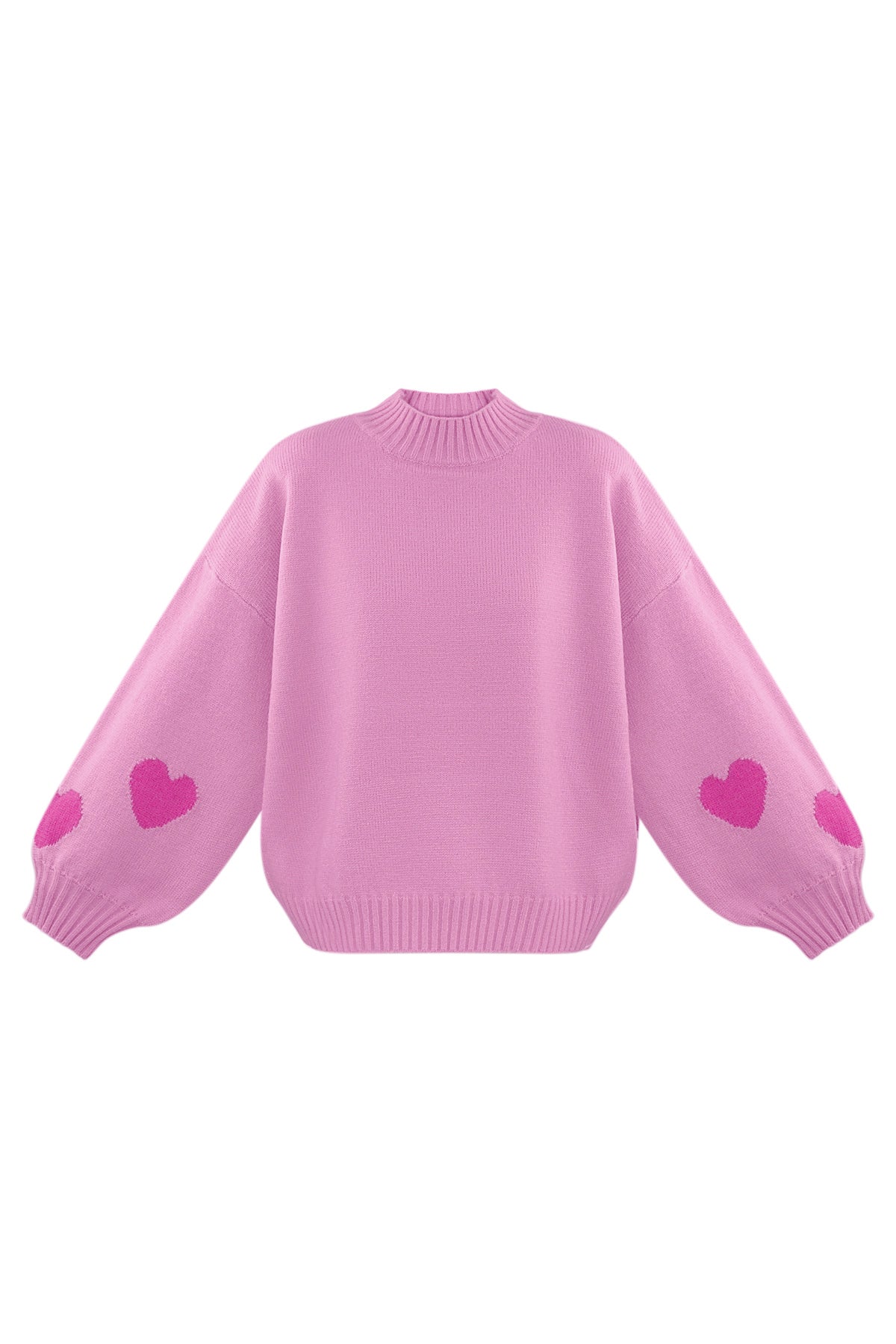 Comfort Heart Knit sweater - pink