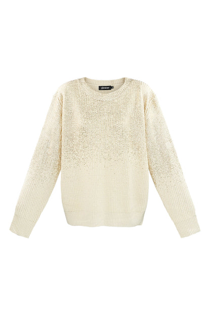 Glitz and Glow sweater - gold