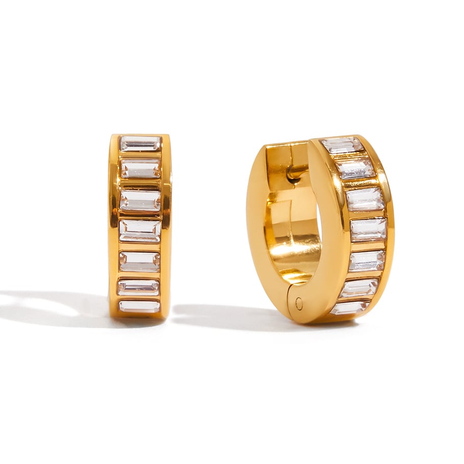 Naušnice Luxe Luxurious Square Zircon