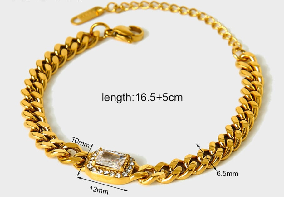 Bracelet Luxe Chain Rectangle