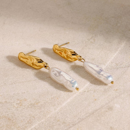 Naušnice Luxe Irregular Pearl