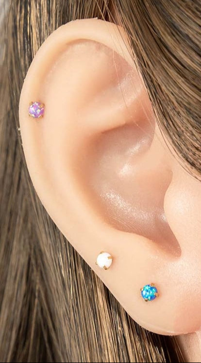 Piercing White Zircon - silver