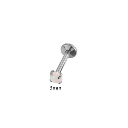 Piercing White Zircon - silver