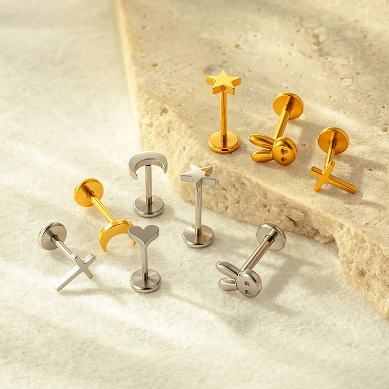 Piercing Cross - silver