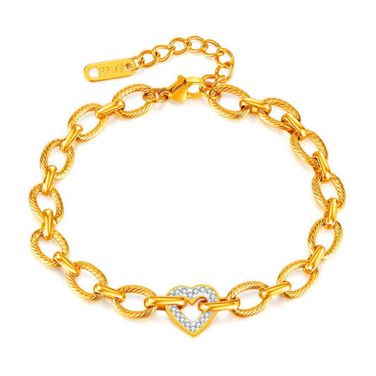 Luxe Chain Heart Bracelet 