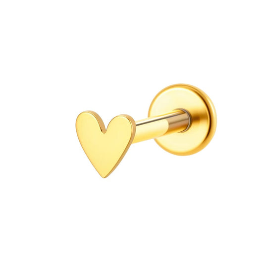 Piercing Solid Heart - gold