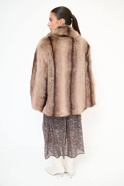 Jakna Fur Textured - camel