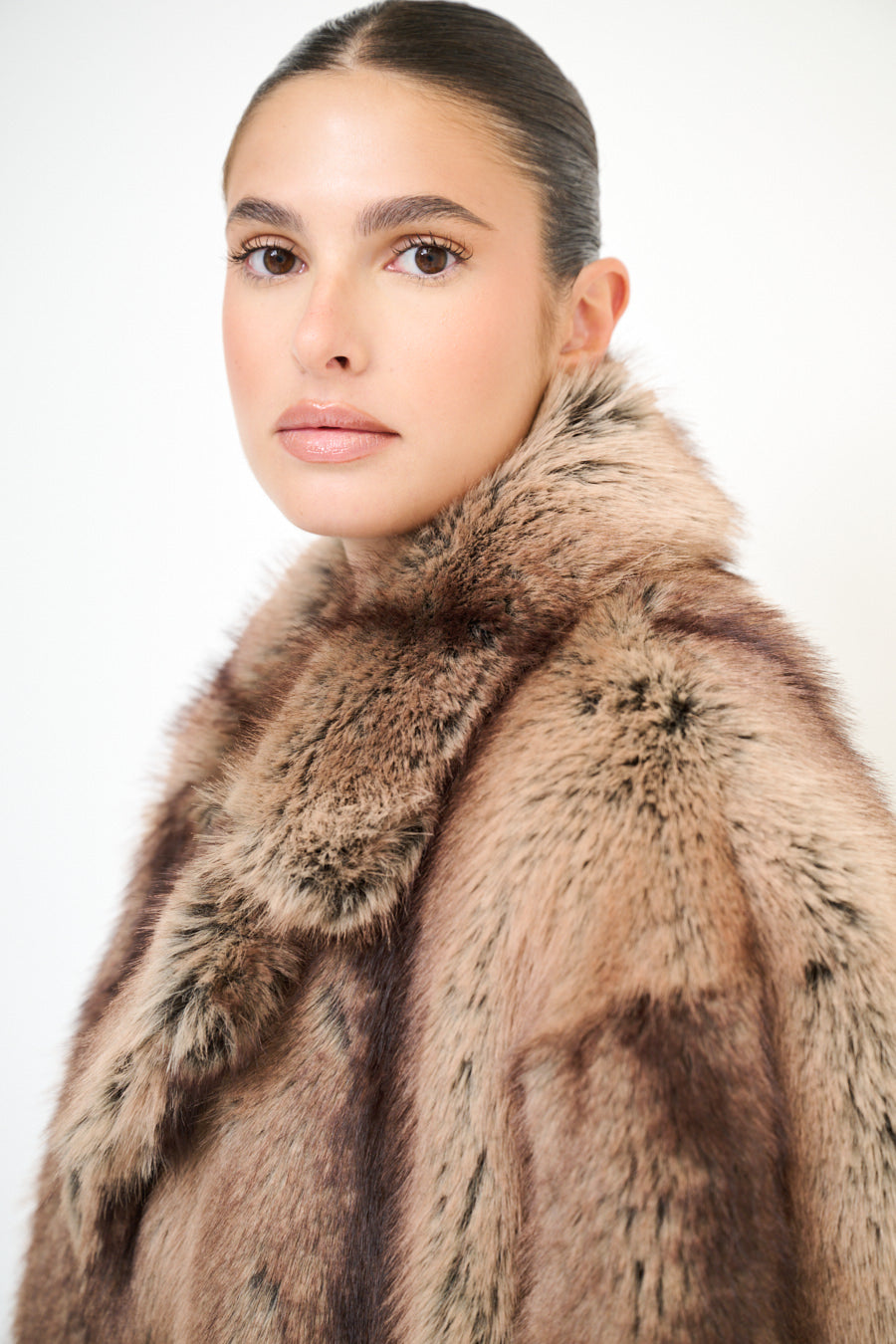 Jakna Fur Textured - camel