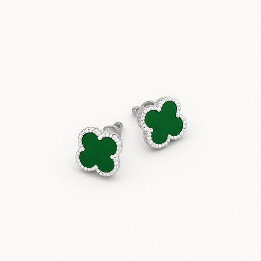 Trifoglio Stud - argento/verde