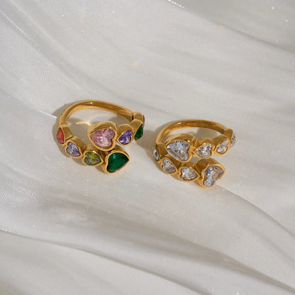 Prsten Luxe Love Heart Colorful