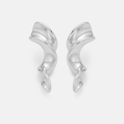 Naušnice Luxe Twister - silver