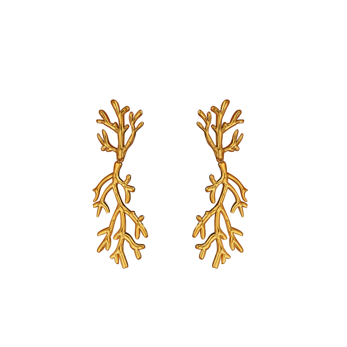 Naušnice Luxe Coral - gold