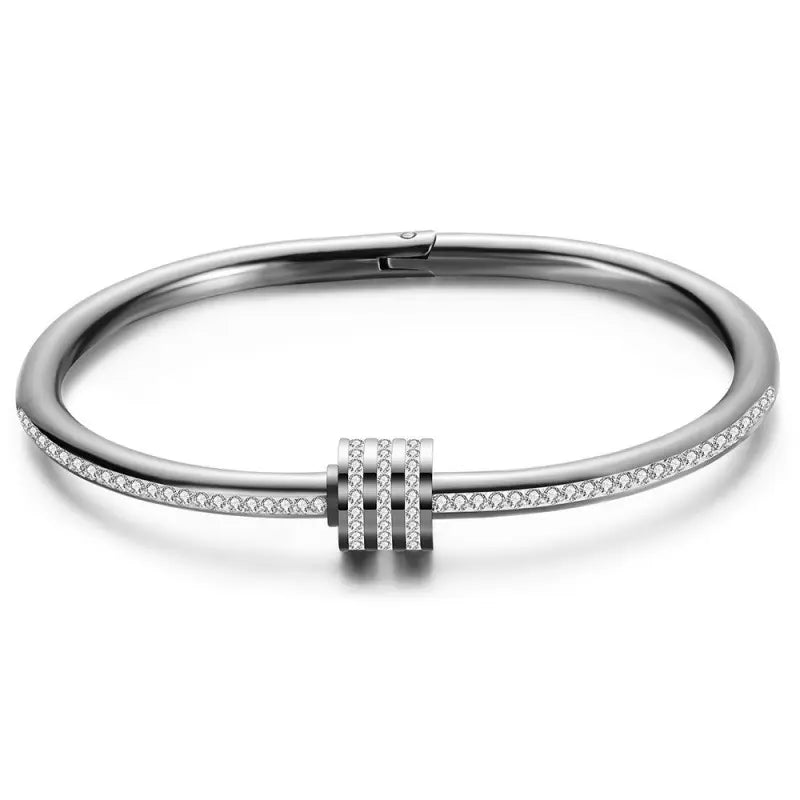 Narukvica Luxe Zircon Bangle - silver