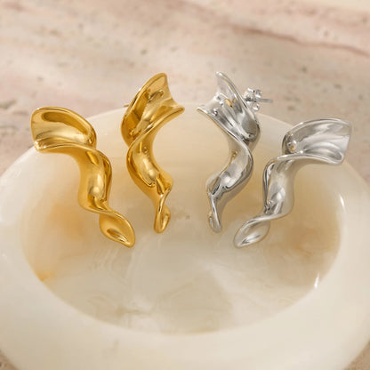 Naušnice Luxe Twister - silver