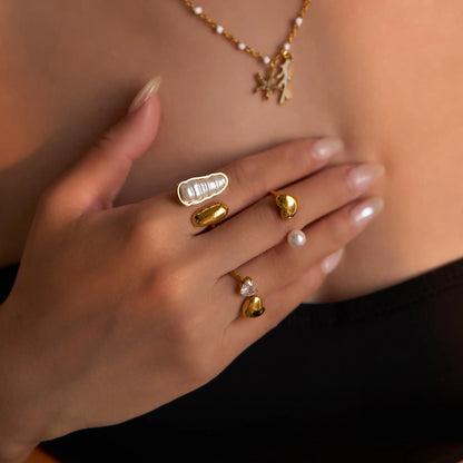 Prsten Luxe Pearl Heart