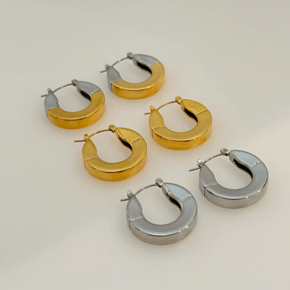 Naušnice Luxe Classic Hoop - silver