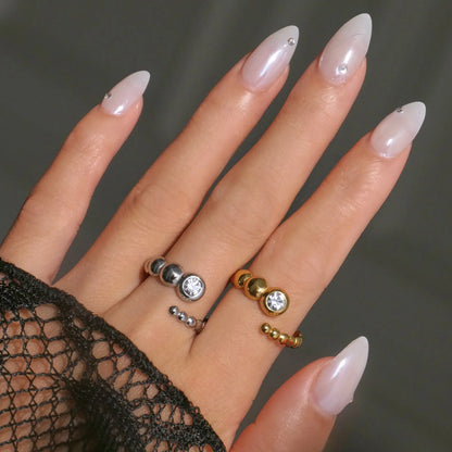 Prsten Luxe Bone Claw - silver