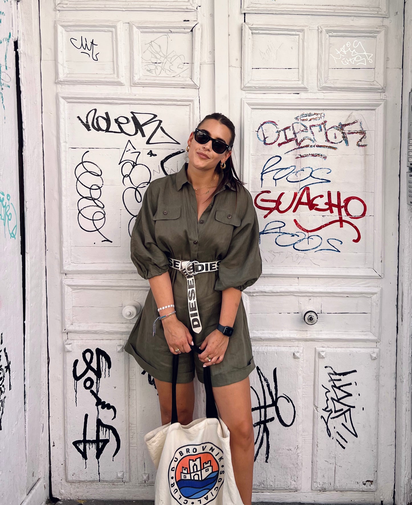 Linen Jumpsuit - Military Green