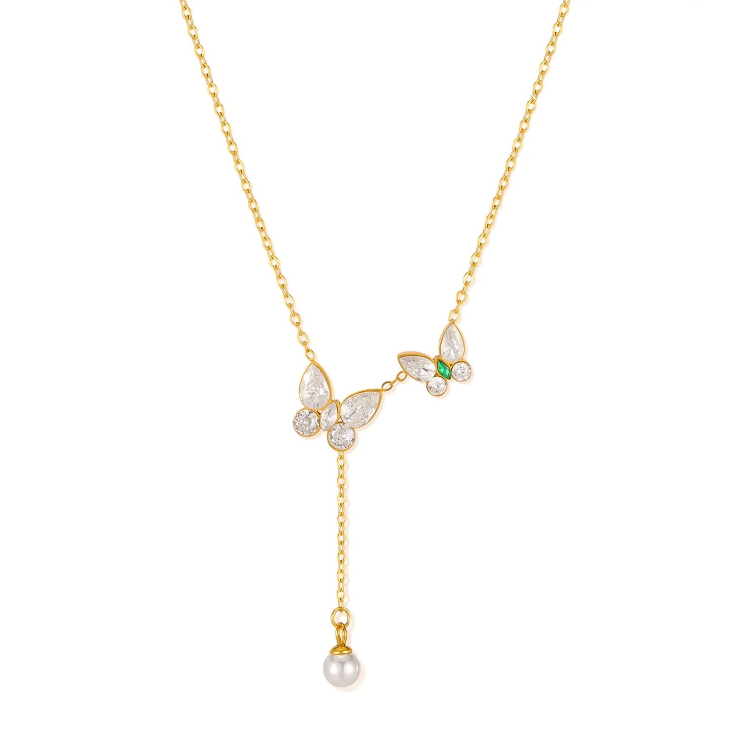 Lančić Luxe Butterfly Pearl