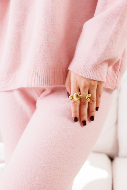 Set Fashion Hoodie Baby Pink