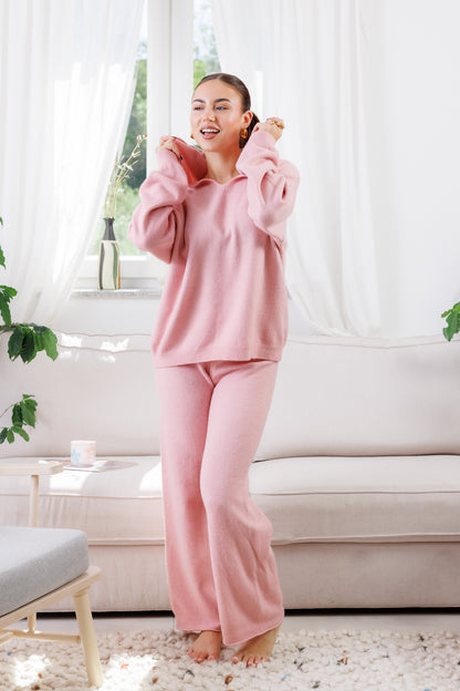 Set Fashion Hoodie Baby Pink