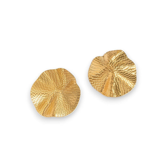 Luxe Retro Bumpy Earrings - gold