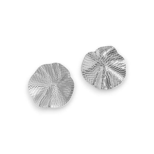Naušnice Luxe Retro Bumpy - silver