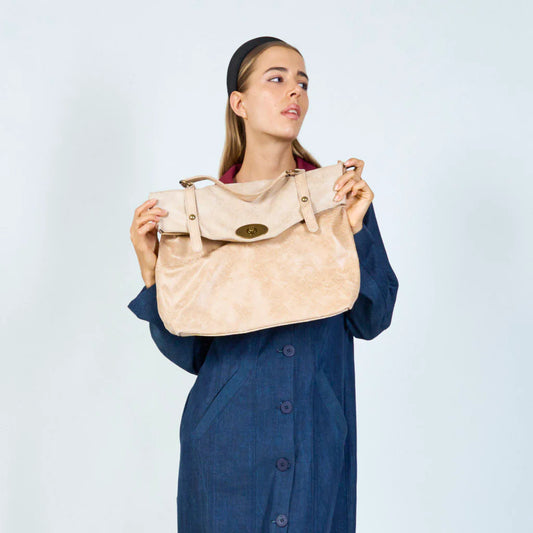 Torba Disstressed Leather - beige