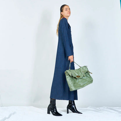 Torba Disstressed Leather - celadon