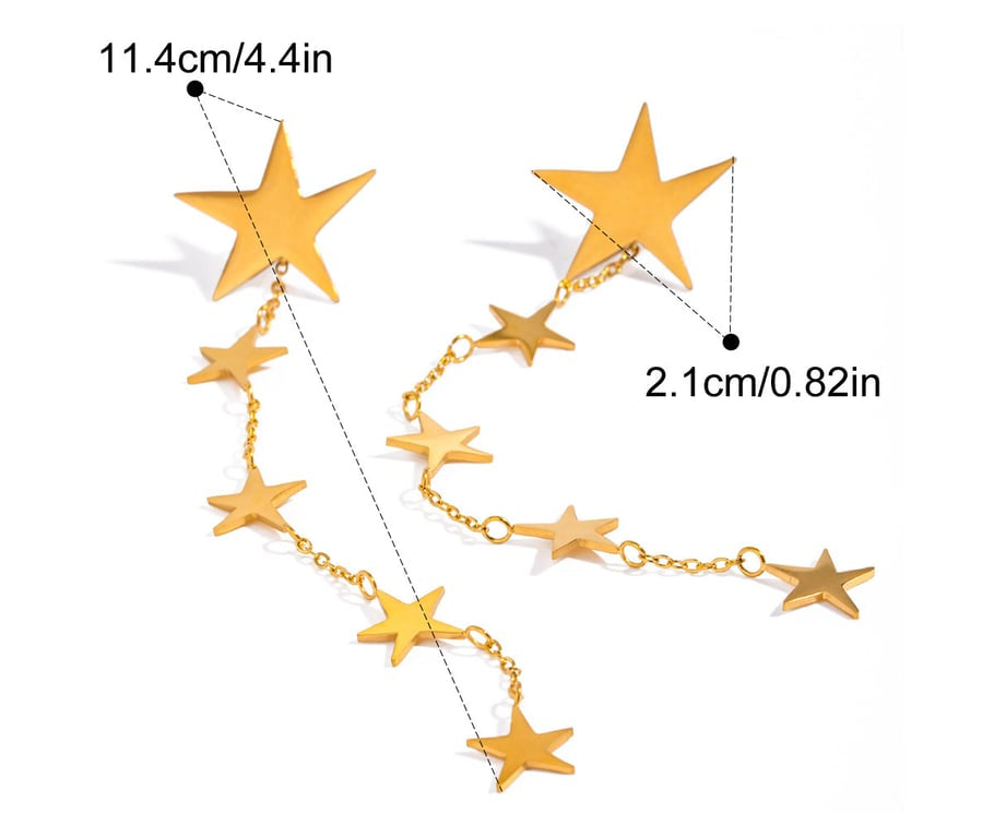 Naušnice Luxe Little Stars