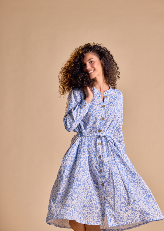 Dress Shirt - Blue Flowers