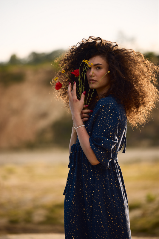 Long Muslin Dress - NIGHT MAGIC