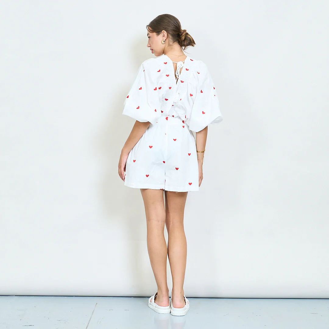 Jumpsuit Joy Red Hearts