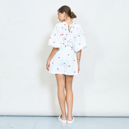 Jumpsuit Joy Red Hearts