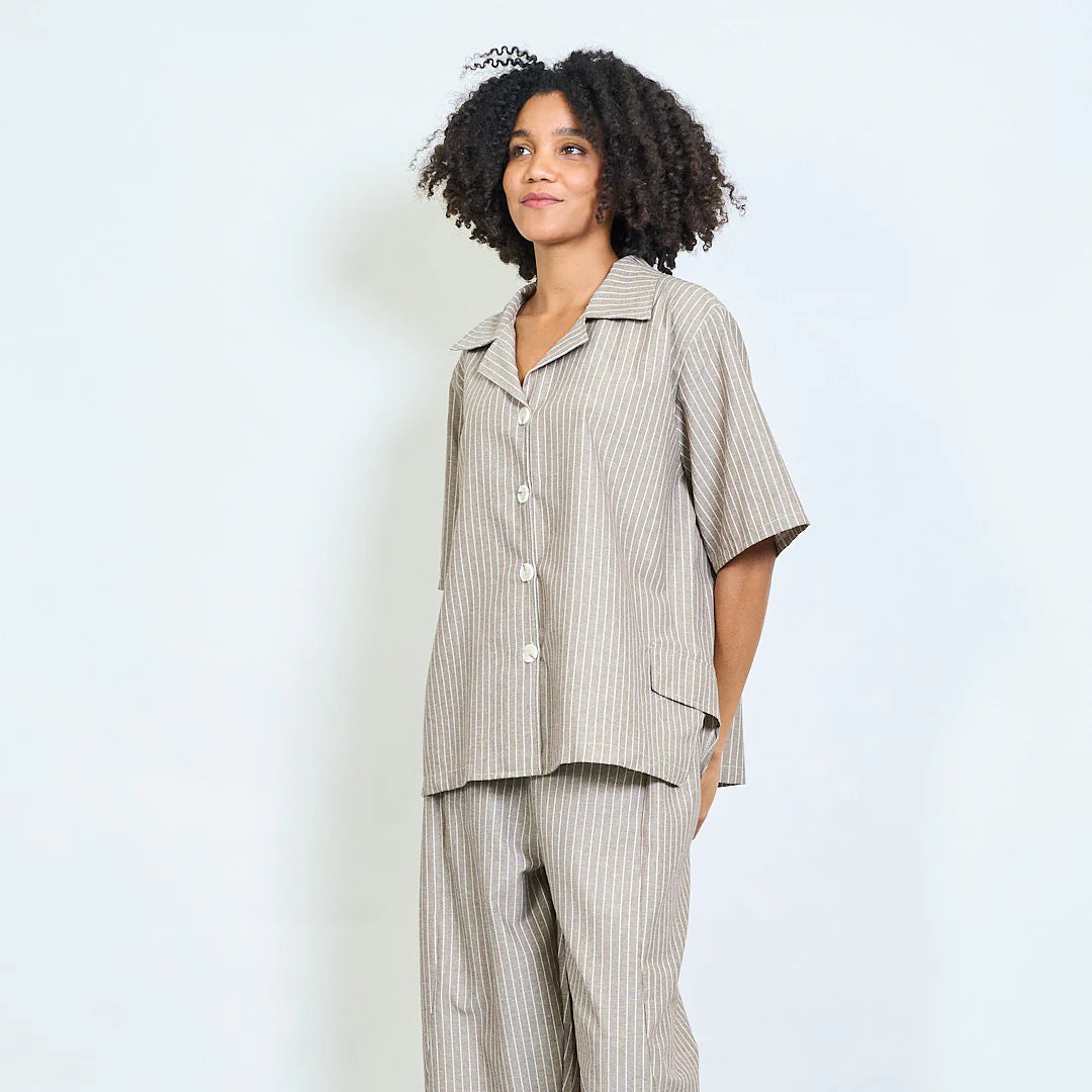 Košulja Joy Vertical Stripe - Grullo