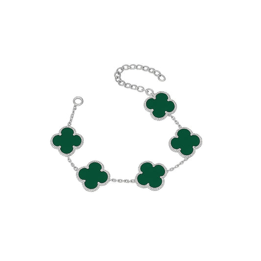Bracciale Luxe Clover - argento/verde